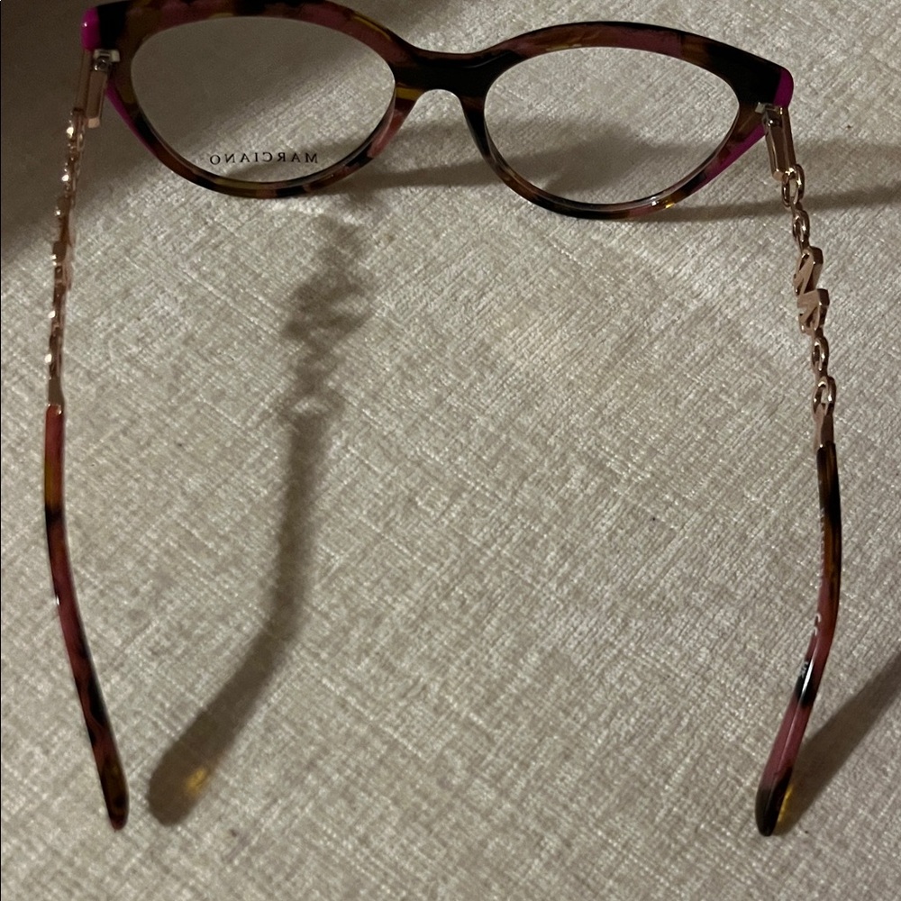 Marciano Tortoise Cat-Eye Glasses with Pink and Gold Accents by Guess - Picture 5 of 16